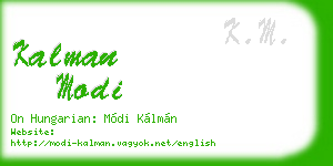 kalman modi business card