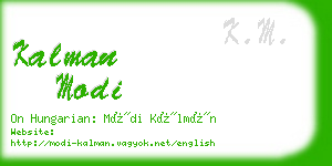 kalman modi business card